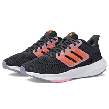 Imagem de adidas Ultrabounce Tênis esportivo de corrida de renda infantil, Carbono/laranja gritante/feixe rosa, 5.5 Big Kid