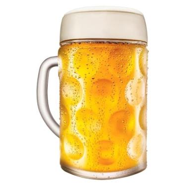 Imagem de Caneca de Vidro para Chopp e Cerveja 1250 ml – Caneca Grande, Resistente e Clássica para Bar, Festa e Churrasco