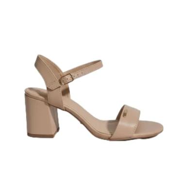 Imagem de Sandália Salto Bloco Couro Bottero Sugar 25 - Nude - KellesNet