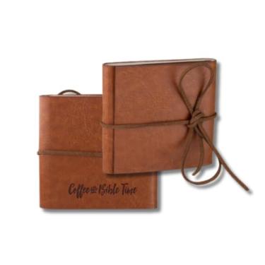 Imagem de Conjunto de dois – Mini blocos de notas de couro, caderno de memória com versículo da Bíblia – Diário de memorização das escrituras para estudo diário