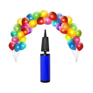 Imagem de Bomba para Inflar Balões Manual Inflador de Bexiga Festa Cores Sortidas