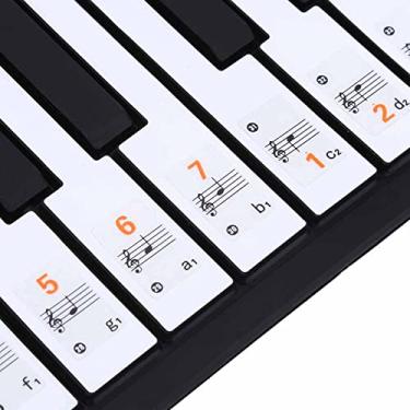 Imagem de Ymiko Adesivos Transparentes para Teclado de Piano para Pianos Eletrônicos de 61/88 Teclas