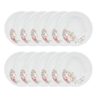 Imagem de Jogo 12 Pratos Fundos Eterna 23 Cm Porcelana Schmidt