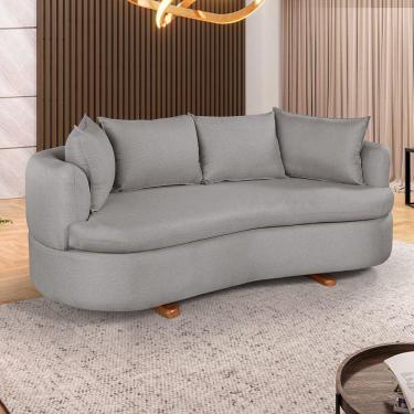 Imagem de Sofa 4 Lugares Linho M-204 2m Living Estofados Martins Linho Cinza
