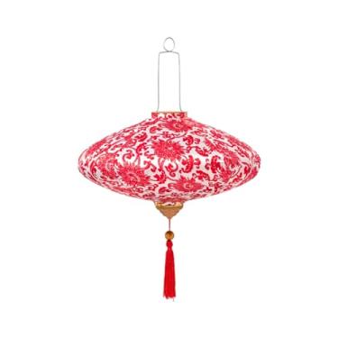 Imagem de Lanterna de seda tradicional chinesa decorativa para uso ao ar livre lanterna oriental pendurada decorativa japonesa vietnamita para jardim, quintal, interior, Natal, casamento