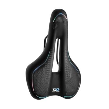 Imagem de RNXRZANK Almofada de Selim de Bicicleta Ergonômica em Couro PU com Capa Impermeável, Respirável, Confortável E com Suporte Adequado para Ciclismo de Estrada, U, Colorida, Tamanho real