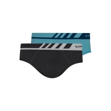 Imagem de Kit com 2 Cuecas Slip Lupo 691002 Colorido, Azul, XG