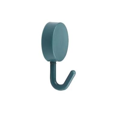 Imagem de Prateleira de armazenamento com 6 ganchos de metal embaixo das prateleiras, suporte de utensílios, guarda-roupa, cozinha, banheiro, organizador de acessórios para casa, azul