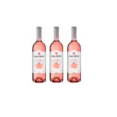 Imagem de Kit Vinho Casa Perini Solidário Rosé Seco 750ml 3 unidades