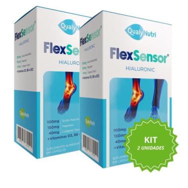 Imagem de Kit 2 Flex Sensor Hialuronic 250mg com 60Caps QualyNutri - Qualy Nutri