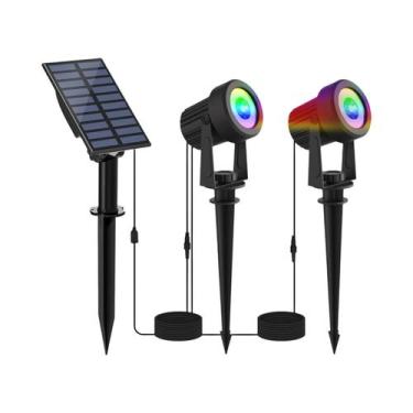 Imagem de Lanterna Solar RGB À Prova d'Água Para Jardim Externo Com 1, 2, 4 Ou 6