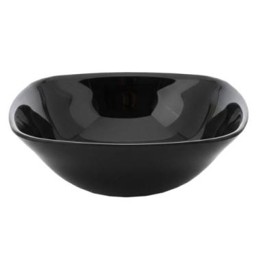 Imagem de Bowl Preto de Vidro Opalino Mini Tigela Quadrada 13,5cm Sobremesa Porç