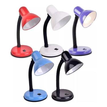 Imagem de Luminária De Mesa P/ Escritório Estudo Ambiente Fixo - Luatek, Vermelh