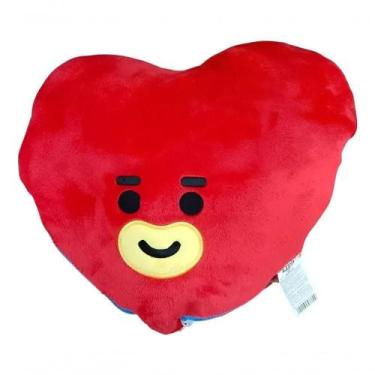 Imagem de Manta Almofada Infantil BT21 2 em 1 152x127cm Poliéster Vermelho com A