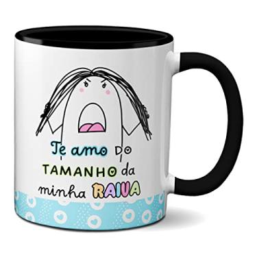 Imagem de Caneca Flork Namorados Te Amo Do Tamanho Da Minha Raiva (Preta)