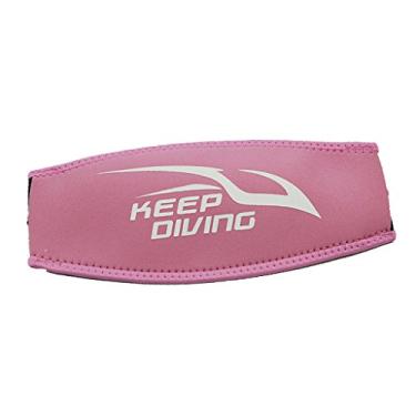 Imagem de Newmind Capa de alça para máscara de mergulho confortável em neoprene rosa para a maioria dos esportes aquáticos