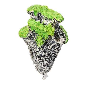 Imagem de Hewnda Aquário Decorado com Pedra suspensa - Pedra de resina de musgo flutuante - Pedra Decorada com Regata de Peixe, Pedra de Aquário Rock Magic Hallelujah Floating Garden Pandora (Pequeno)