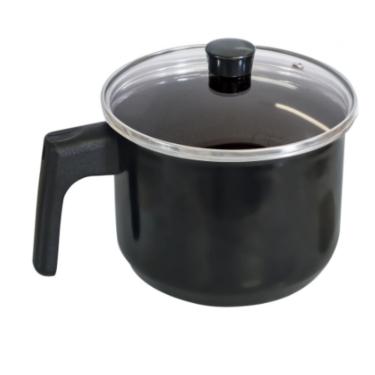 Imagem de Caneca Esmaltada Preta 2l Indução Cooktop Elétrico a Gás