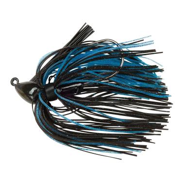 Imagem de BOOYAH Isca de pesca Boo Jig Bass com proteção de erva daninha, preto/azul, baby Boo Jig (5/17 oz)