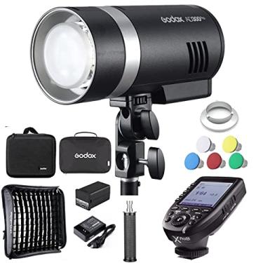 Imagem de Godox Ad300 Pro 300W Flash Com Softbox De 60Cm E Godox Xpro-N Flash Trigger 2.4G 2600Mah 320 Modelagem Bi-Cor De 12W De 12W Led Compatível Com Câmeras Canon Nikon Sony Fuji Olympus, Etc.