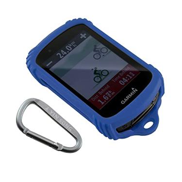 Imagem de YIN SONG (Pacote com 2) Capa protetora compatível com Garmin Edge 530 TPU (azul + limão + mosquetão)