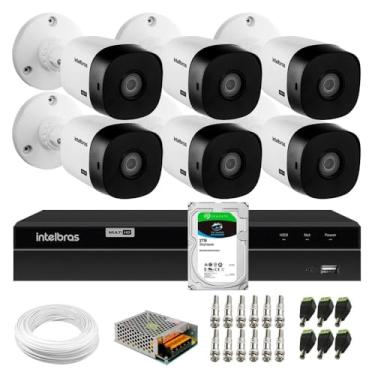 Imagem de Kit 6 Câmeras Bullet Hd 720p Vhl 1120 B Infra 20m Hdcvi + Dvr 8 canais Mhdx 1208 Intelbras + Hd 2tb