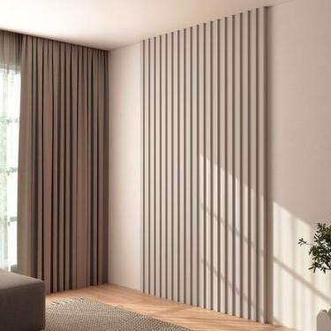 Imagem de Painel para TV 100% Mdf Ripado Fendi Pa75 Fe - Dalla Costa, Bege, Mode