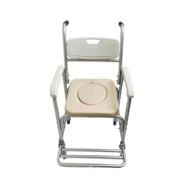 Imagem de Cadeira Banho Em Alumínio Rodas Até 100Kg Modelo S40 - Supermedy