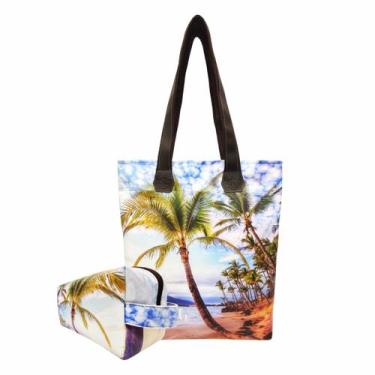 Imagem de Bolsa Feminina e Necessaire Beach Coqueiro Magicc Bolsas