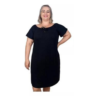Imagem de Vestido Feminino Plus Size Ciganinha Manga Curta Midi - Coalizão Fashi
