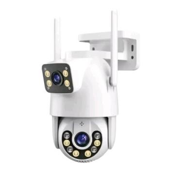 Imagem de Câmera de Segurança 360º com Duas Lentes  Visão Noturna - Jortan