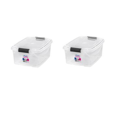 Imagem de Kit 2 Caixas Organizadora Transparente 6L C/Tampa-SANREMO - generic