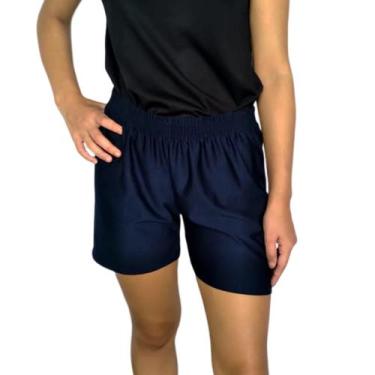 Imagem de Short Feminino Meia Coxa Soltinho Elástico Liso Suplex Pp ao Plus Size