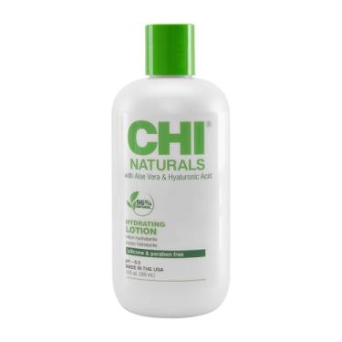 Imagem de CHI Naturals com loção hidratante de Aloe Vera, hidrata e bloqueia a umidade para pele radiante e sedosa, sem sulfato, parabenos e crueldade, 340 g