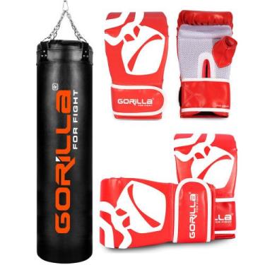 Imagem de Saco De Pancada 160 cm + Luva Pro Adulta + Infantil - Gorilla,  G