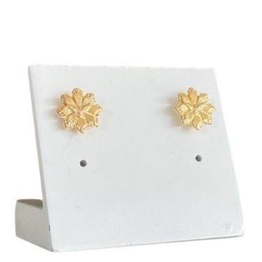 Imagem de Brinco Folheado Divino Espirito Santo Flor - kamilajoias