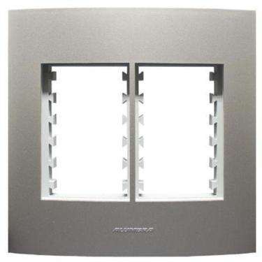 Imagem de Placa 4x4 c/ Suporte p/ 6 Módulos Inova Pro Class Titanium Alumbra