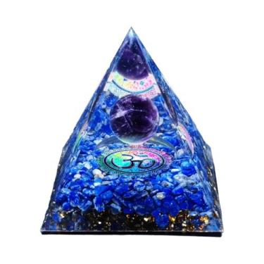 Imagem de Pirâmide de Orgonite Ametista - Reiki, Cura e Equilíbrio dos Chakras, 
