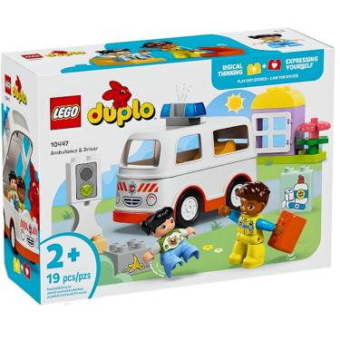 Imagem de Blocos de Montar Lego Duplo Ambulância e Motorista 10447