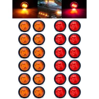 Imagem de STODER Marcador de reboque de 3/4 polegadas, luzes de LED laterais, luzes resistentes à prova d'água para trailers, caminhões, trailers, ônibus, vans - durável e brilhante para maior segurança (âmbar