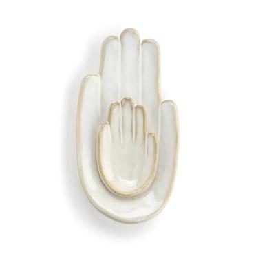 Imagem de DEMDACO Coleção de mãos dadas grande + pequena novidade branca 7,5 x 15,2 cm placa decorativa para parede