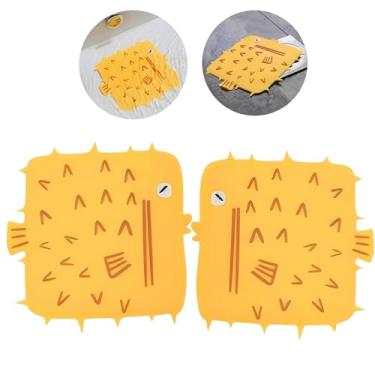 Imagem de MAOYONG Tampa De Silicone Para Ralo Banheira, Rolha Pia, Banheiro E Chuveiro - Amarelo 2 Peças