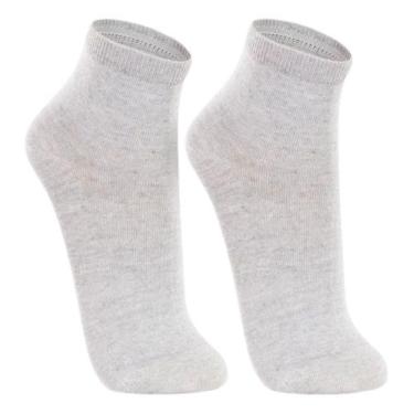 Imagem de Kit 2 Pares Meia Soquete Fem Lupo 4576 casapaula, Cinza