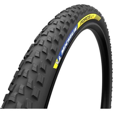 Imagem de Michelin Pneu de corrida Force XC2 – Pneu de mountain bike dobrável sem câmara de 73 cm x 6,5 cm com composto Gum-X, revestimento Cross Shield 2, linha de corrida, preto, pronto para bicicleta