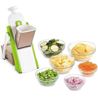 Imagem de Cortador Fatiador Manual Corte Perfeito, Rápido e Seguro para Seus Legumes e Batatas!