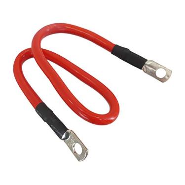 Imagem de Cabo de substituição de bateria de 60,96 cm 3/8", extremidades de parafuso de cobre de 10 mm, super resistente 2 AWG 100% cobre, automóvel, marítimo, barco, solar, trator, cortador, carrinho de golfe, motocicleta, equipamento pesado, da Tech Team