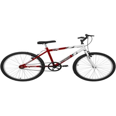 Imagem de Bicicleta de Passeio Ultra Bikes Esporte Bicolor Aro 24 Reforçada Freio V-Brake Sem Marcha Vermelho/Branco