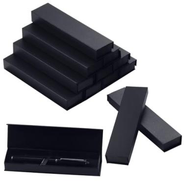 Imagem de Caixas de caneta de papel kraft para presente, 12 peças, joias de presente com fecho magnético vazio de caneta esferográfica, caixas de negócios com caixas de aniversário, presente para papel kraft