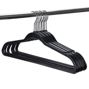 Imagem de CONJUNTO COM 10 CABIDES DE PLÁSTICO PRETO CASUAL HOME