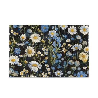 Imagem de WELLDAY Quebra-cabeça flores azuis brancas 1000 peças grande jogo de arte para adultos adolescentes